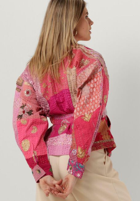 Roze SISSEL EDELBO Kimono AURORA EMBROIDERY PATCHWORK JACKET - large