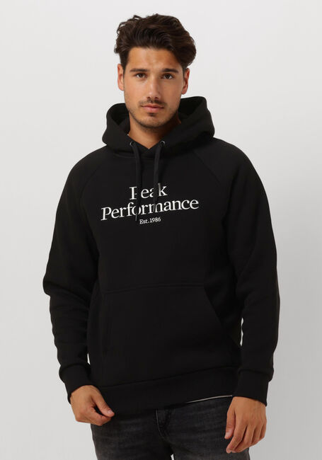 Zwarte PEAK PERFORMANCE Sweater M ORIGINAL HOOD - large