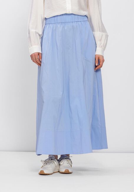 Blauwe NEO NOIR Midirok YARA LONG POPLIN SKIRT - large