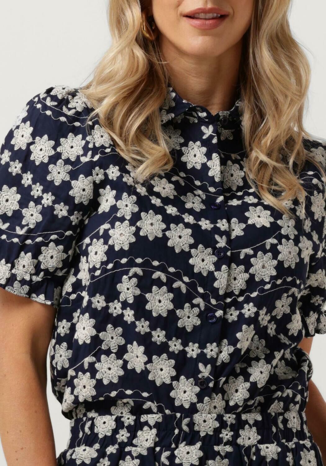 YDENCE Dames Blouses Blouse Lou Donkerblauw