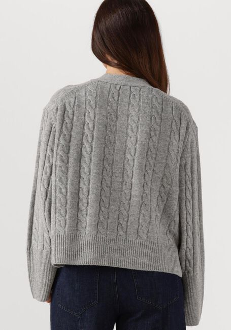 Lichtgrijze SECOND FEMALE Vest ALPHINE KNIT CARDIGAN - large