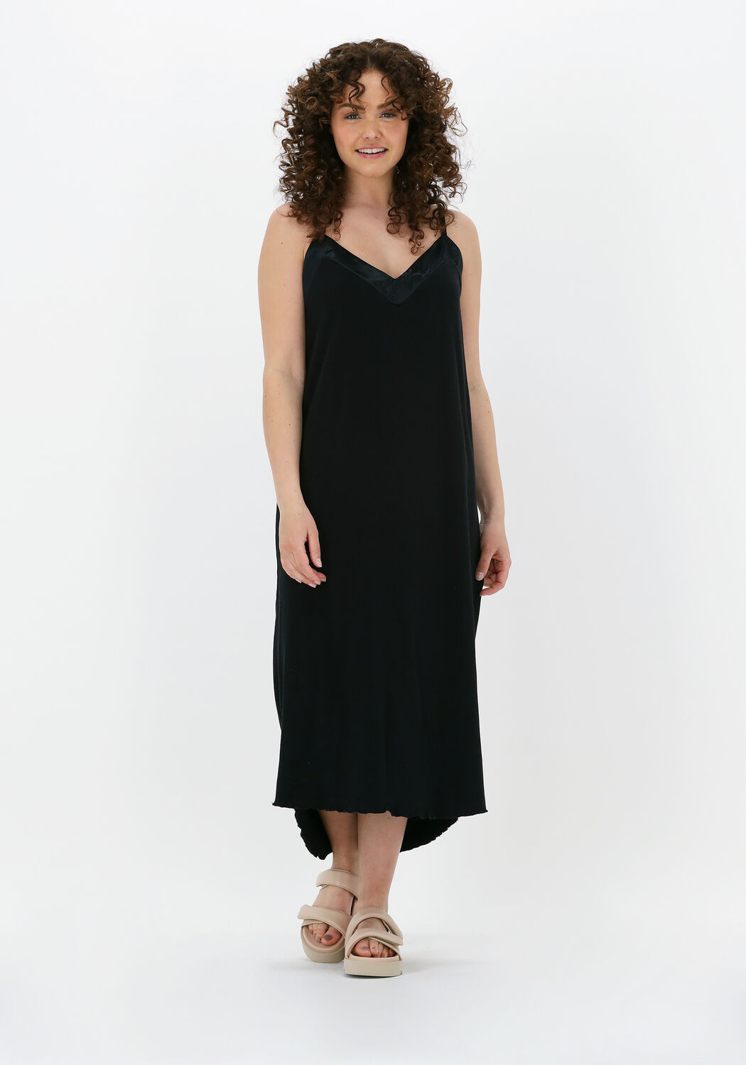 zwarte 10days midi jurk dress fleece