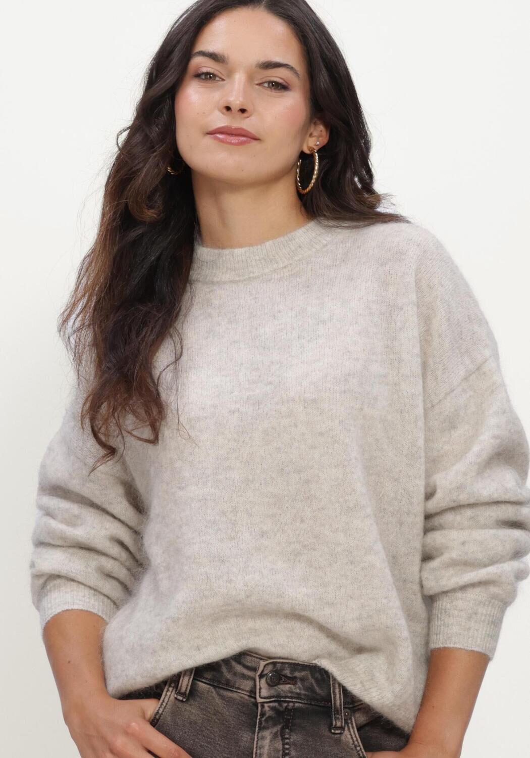Beige TWNS Trui HIGH-NECK PULLOVER, LONG SLEEVES - large