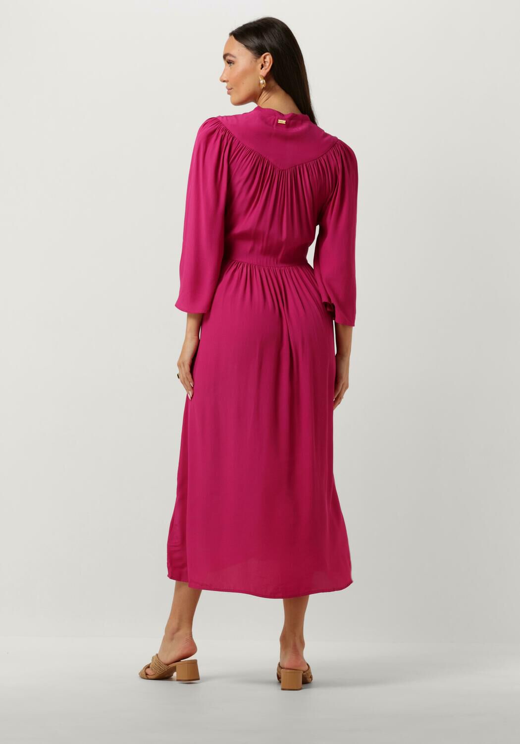 POM AMSTERDAM Dames Jurken Imperial Fuchsia Dress Roze