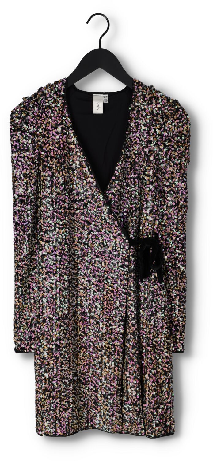 Y.A.S. Dames Jurken Yasmultiseq Ls Wrap Dress Paars