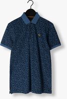 Blauwe PME LEGEND Polo SHORT SLEEVE POLO FINE PIQUE ALL OVER PRINT