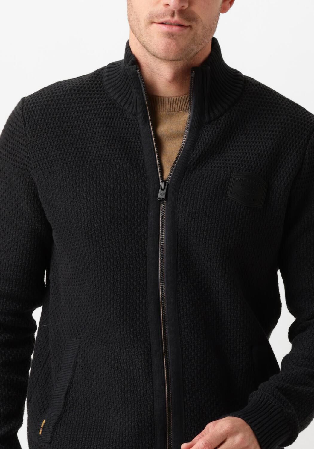 PME LEGEND Heren Truien & Vesten Zip Jacket Cotton Structure Zwart