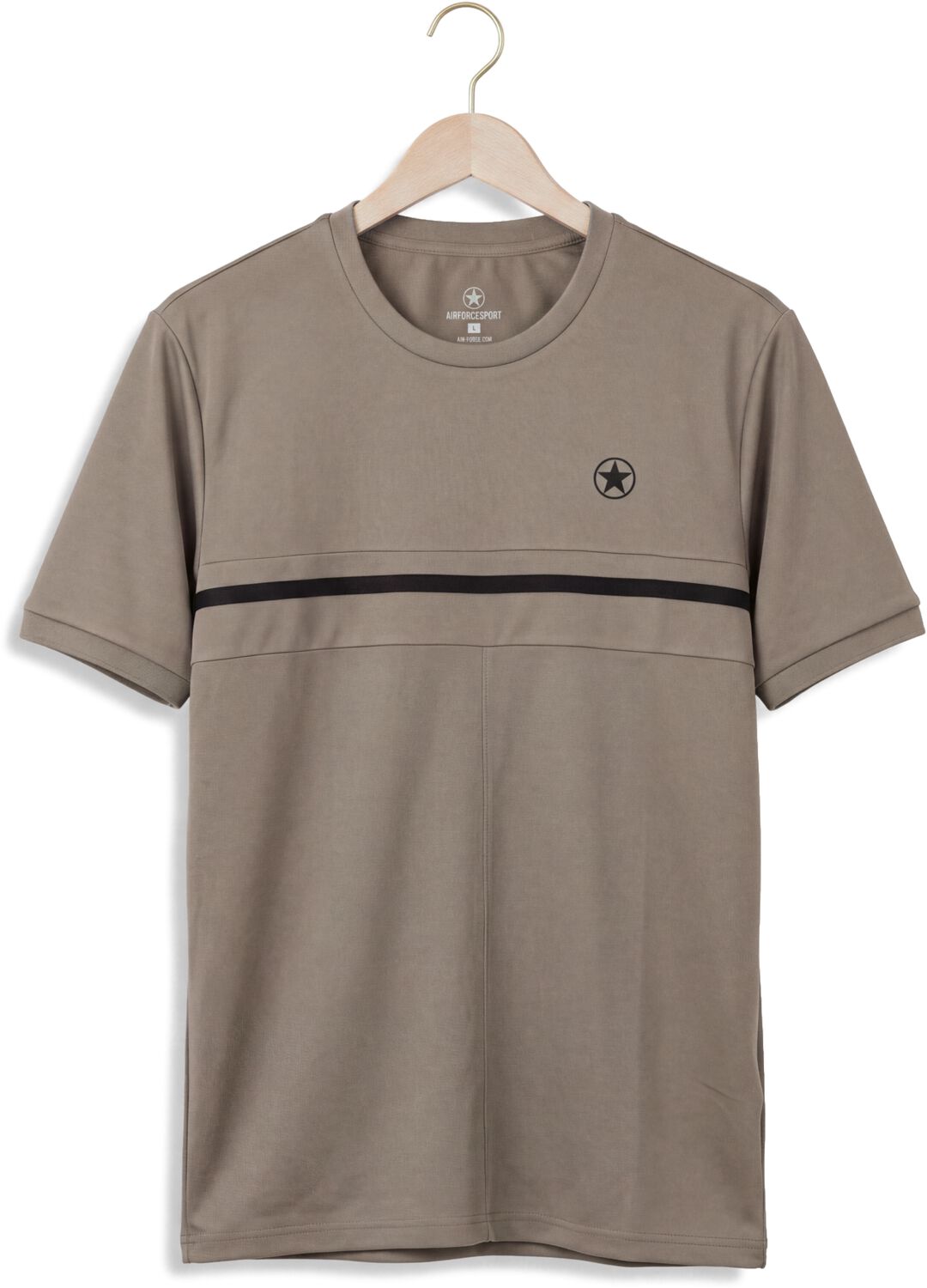 AIRFORCE Heren Polo's & T-shirts Nova Stipe T-shirt Taupe