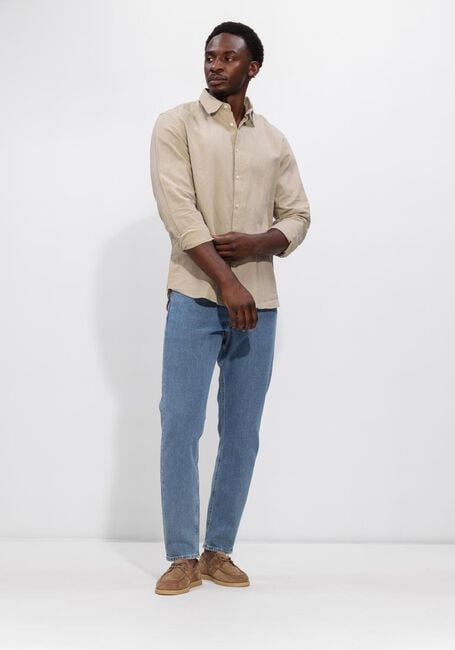 Zand SELECTED MEN Casual overhemd SLHREGCLAY LINENBLEND LS SHIRT CLA NOOS - large