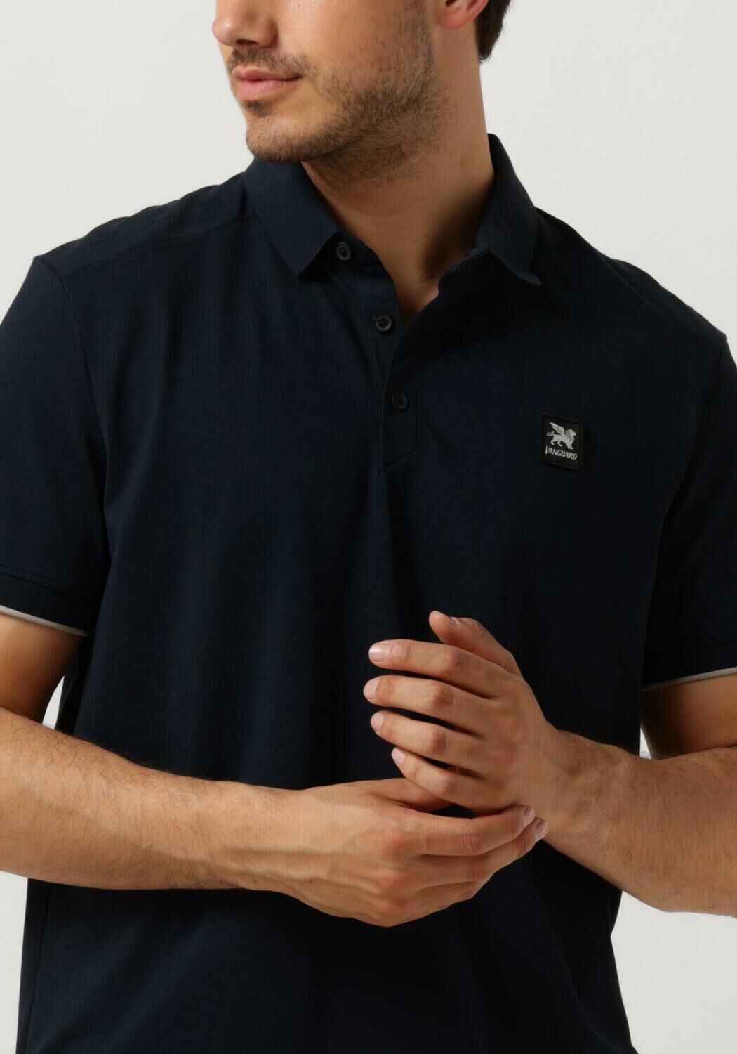 VANGUARD Heren Polo's & T-shirts Short Sleeve Polo Pique Blauw