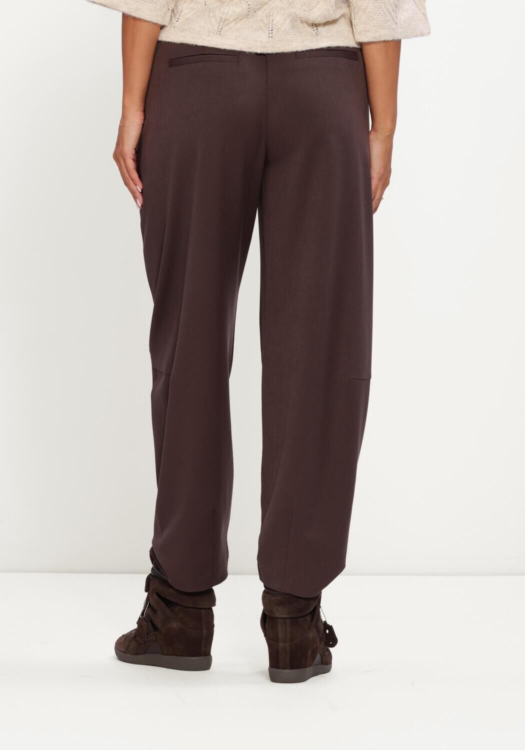 Bruine OBJECT Wijde broek OBJLISA HW ANKEL BARREL - large