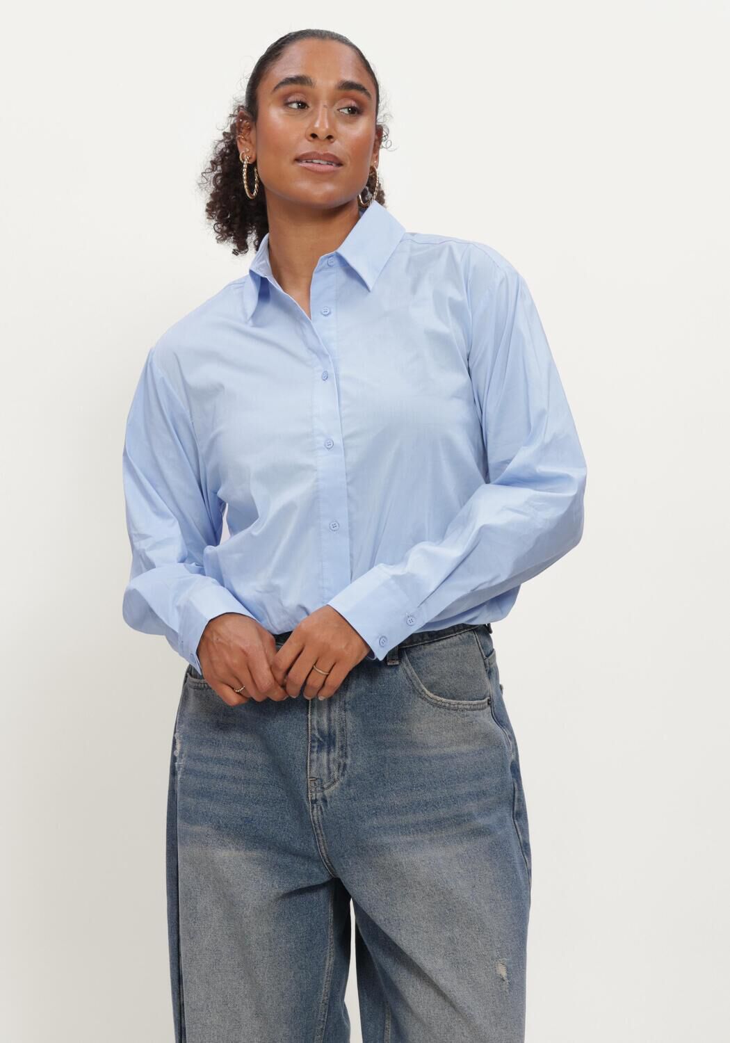 Lichtblauwe NOTRE-V Blouses NV-IOLA - large