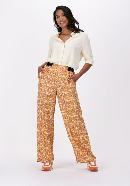 Oranje SCOTCH & SODA Wijde broek HIGH-RISE WIDE-LEG DRAPEY PYJAMA PANTS - large
