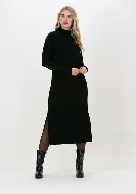 Zwarte NEO NOIR Midi jurk GABY KNIT DRESS - large