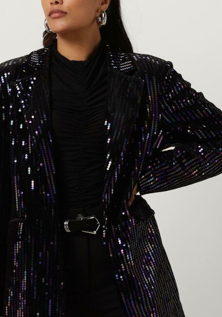 Zwarte Y.A.S. Blazer YASELIVA SEQUIN LS LONG BLAZER - large