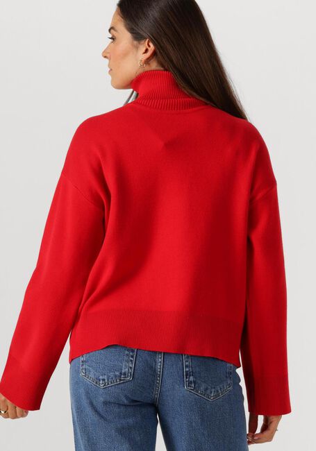 Rode SELECTED WOMEN Trui SLFKAMMA LS KNIT ROLL NECK - large