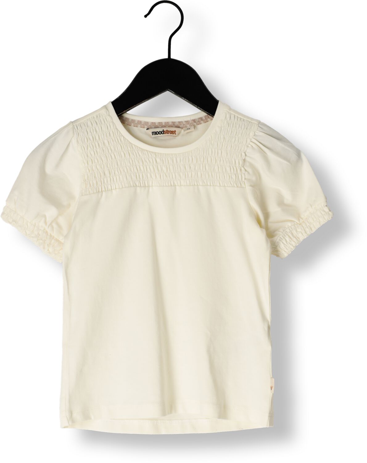 MOODSTREET Meisjes Tops & T-shirts Girls T-shirt Smock Sleeve Ecru