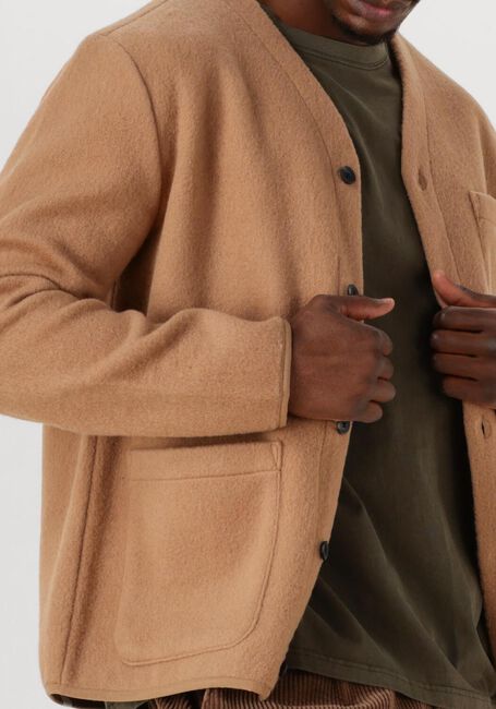 Camel ANERKJENDT Overshirts AKSIGURD BOILED WOOL - large