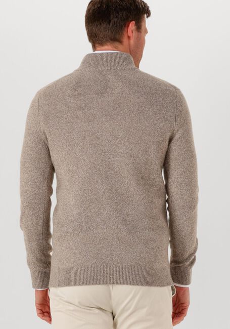 Beige PROFUOMO Trui PULLOVER HALF ZIP WOOL BLEND - large