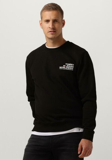 Zwarte TOMMY JEANS Sweater TJM REG ENTRY GRAPHIC CREW - large