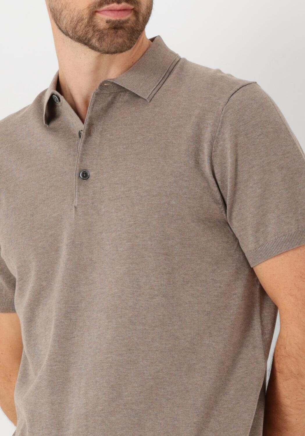 PROFUOMO Heren Polo's & T-shirts Polo Short Sleeve Beige