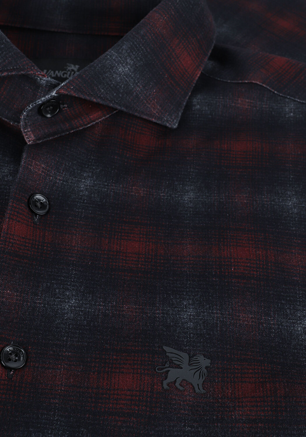 Grijze VANGUARD Casual overhemd LONG SLEEVE SHIRT CHECK PRINTE - large