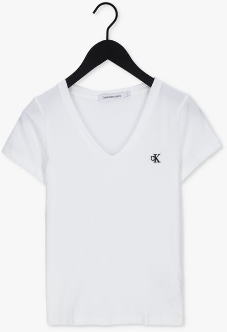Witte CALVIN KLEIN T-shirt CK EMBROIDERY STRETCH - large