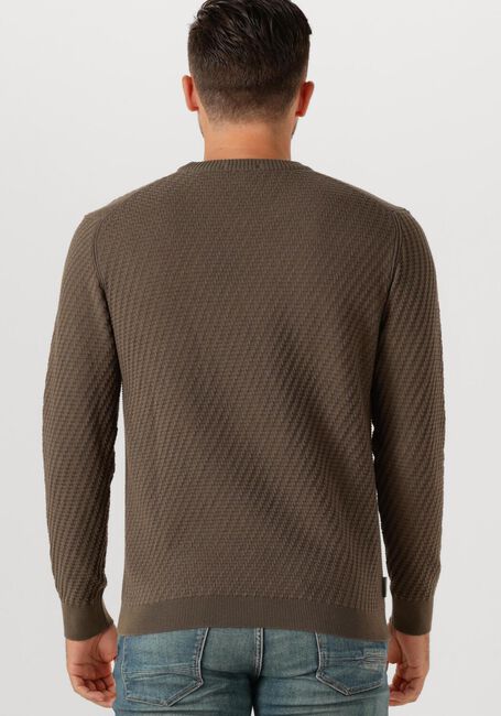 Bruine CAST IRON Trui REGULAR FIT COTTON STRETCH STRUCTURE - large