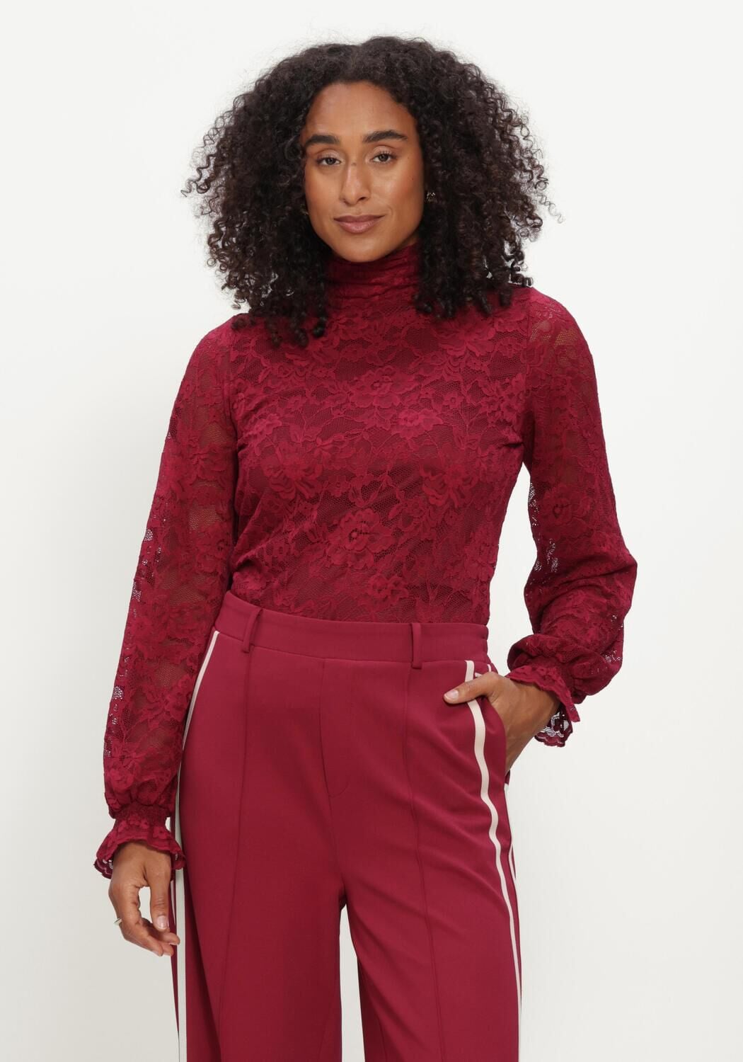 Bordeaux POM AMSTERDAM Blouses RUBY LACE BURGUNDY RED - large