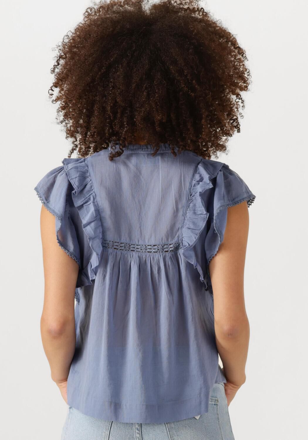 NEO NOIR Dames Blouses Jayla S Voile Top Blauw
