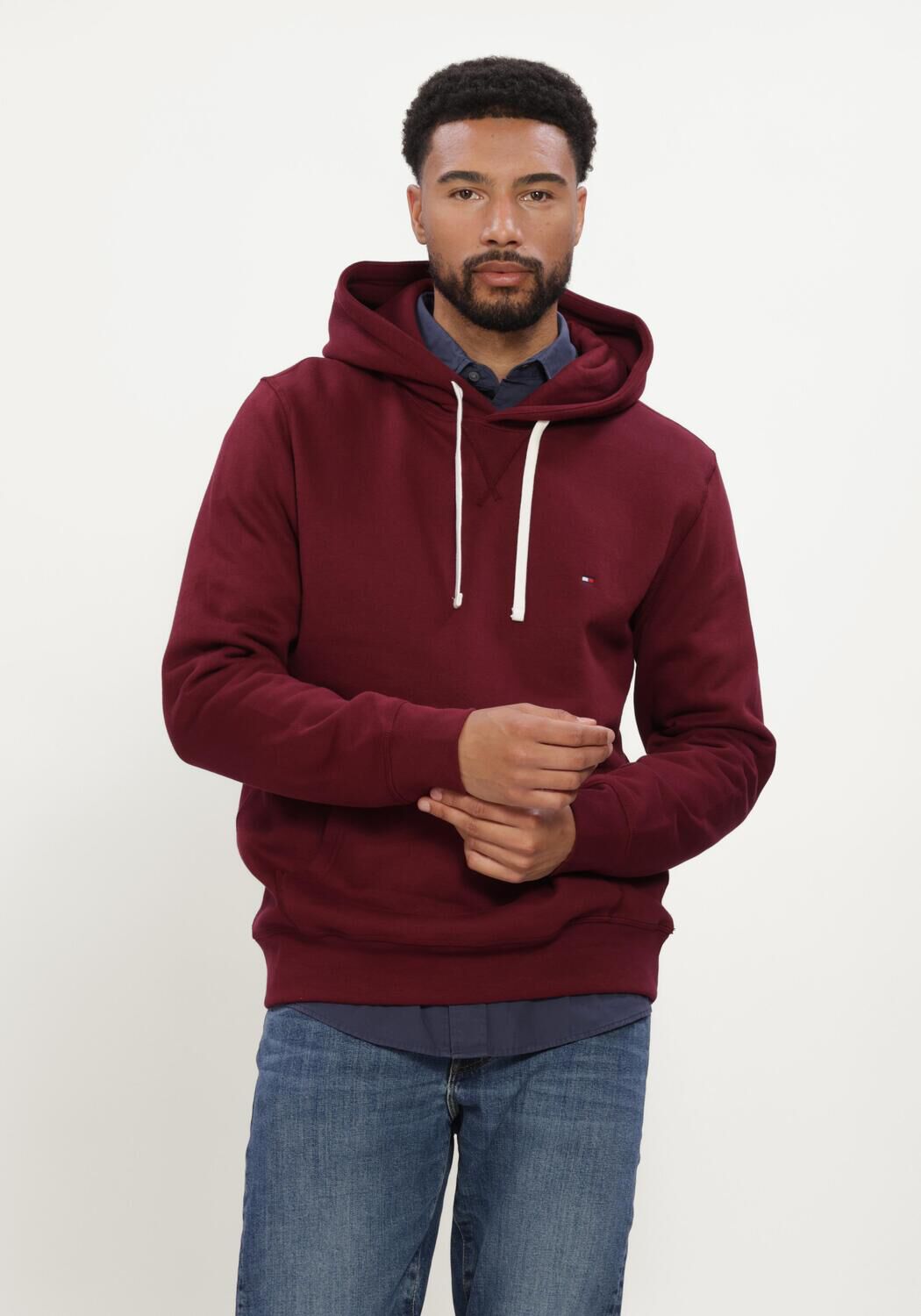Bordeaux TOMMY HILFIGER Sweater ESS SEASONAL FLEECE HOODY - large