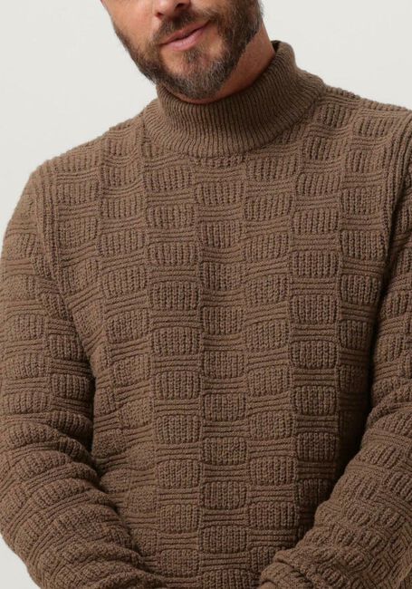 Bruine CAST IRON Coltrui MOCK NECK COTTON SOFT BOUCLE TURTLE - large