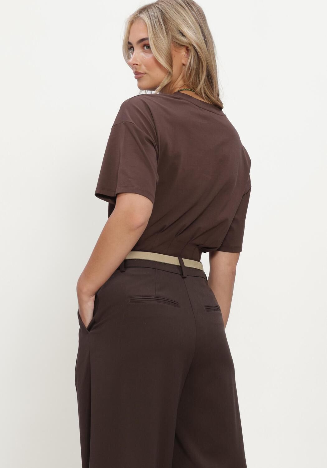 Bruine MSCH COPENHAGEN Top MSCHKADANCE TEE - large