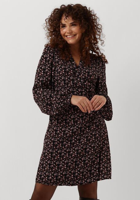 Zwarte MSCH COPENHAGEN Mini jurk MSCHMESSINA MOROCCO WRAP DRESS AOP - large