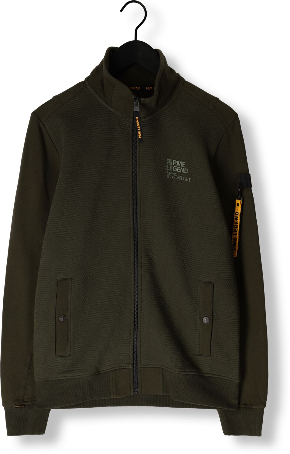 PME LEGEND Heren Truien & Vesten Zip Jacket Jacquard Interlock Sweat Groen
