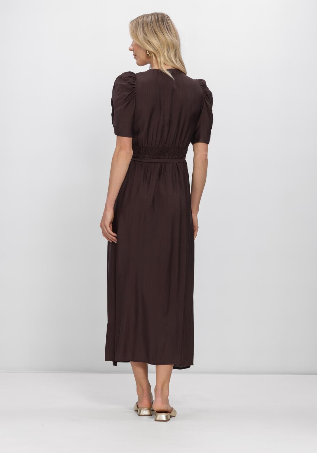 Bruine CO'COUTURE Maxi jurk HERACC SS WRAP DRESS - large