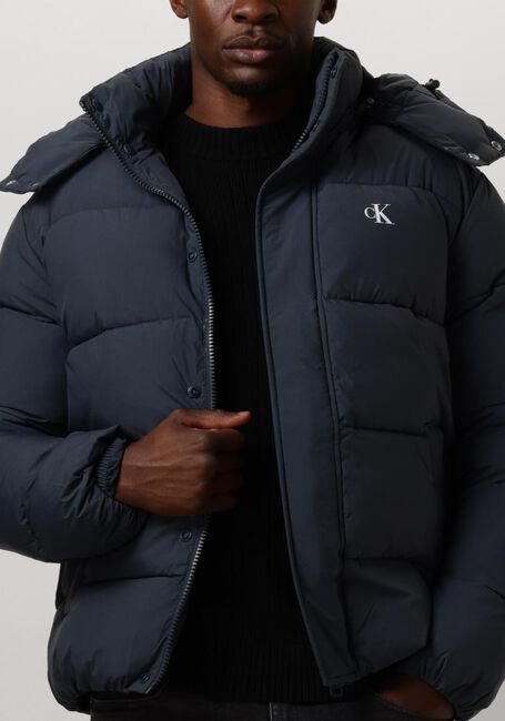 Blauwe CALVIN KLEIN Gewatteerde jas ESSENTIALS NON DOWN JACKET - large