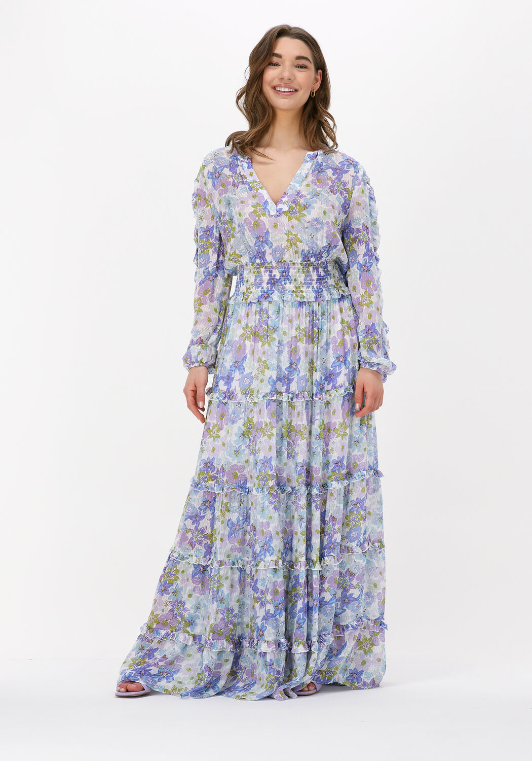 lila silvian heach maxi jurk long dress olujarvi