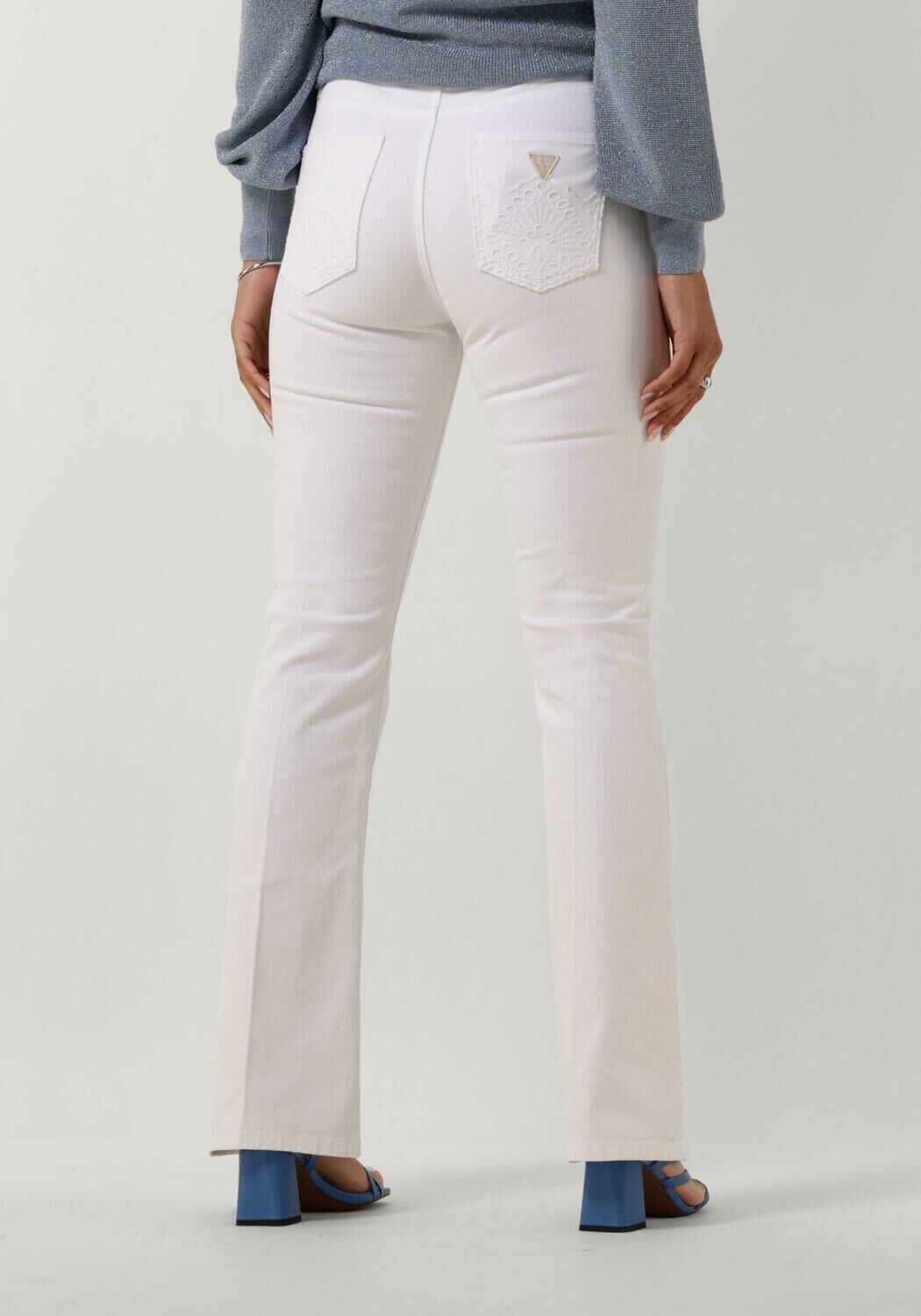 GUESS Dames Jeans Sexy Flare Wit