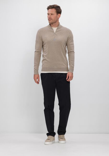 Beige PROFUOMO Trui HALF ZIP LUXURY BASIC - large