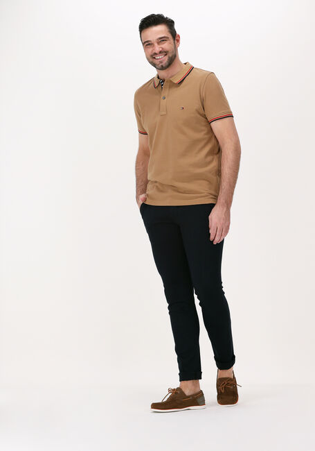 Khaki TOMMY HILFIGER Polo TIPPED HILFIGER PLACKET SLM POLO Khaki TOMMY HILFIGER Polo TIPPED HILFIGER PLACKET SLM POLO - large