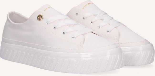 Witte TOMMY HILFIGER Lage sneakers SHINY FLATFORM VULC Witte TOMMY HILFIGER Lage sneakers SHINY FLATFORM VULC - large