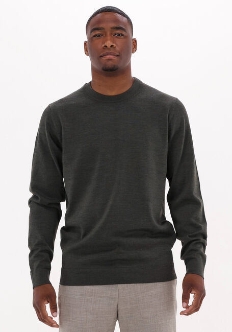 Groene SELECTED HOMME Trui TOWN MERINO COOLMAX KNIW CREW B - large