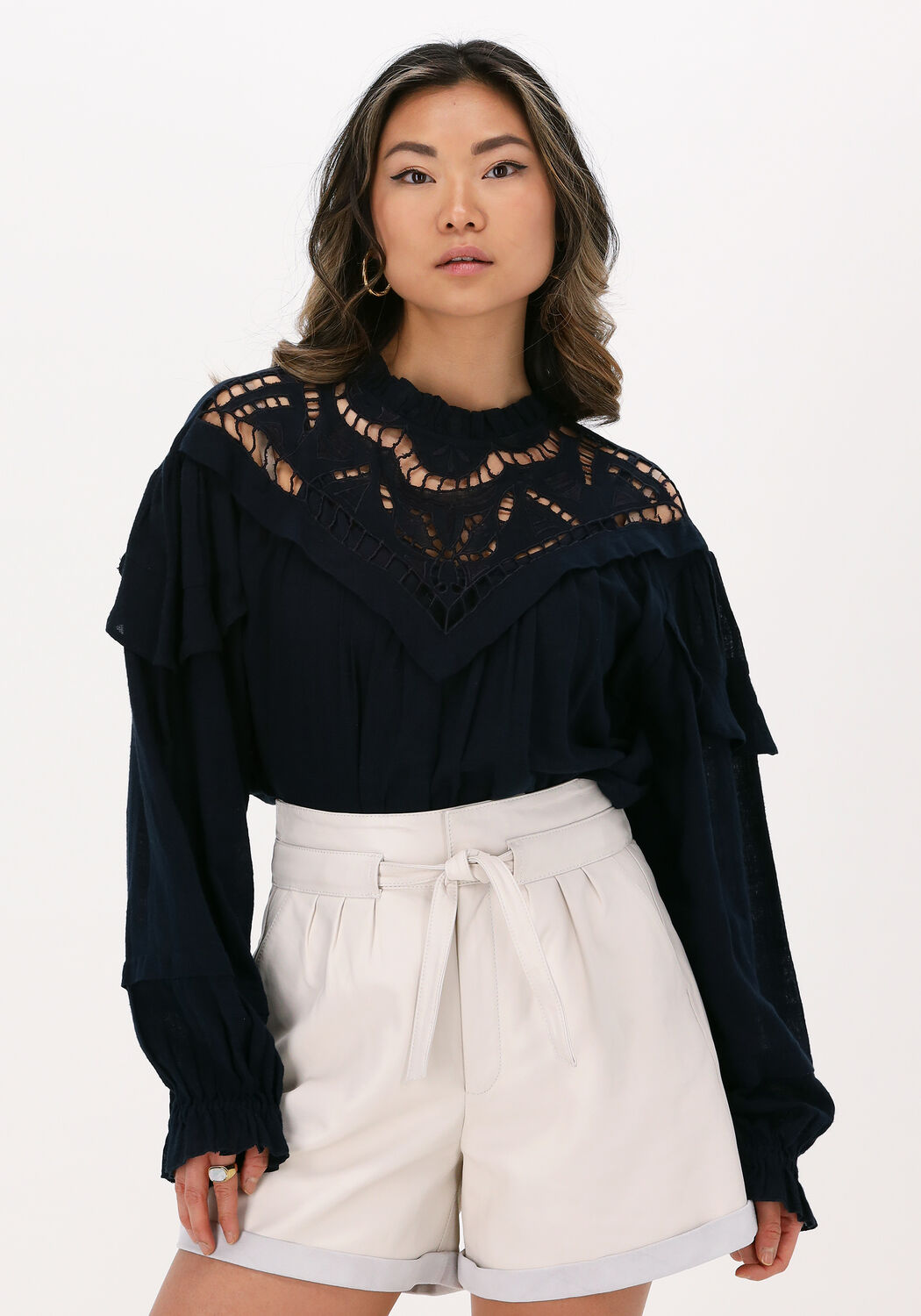 Donkerblauwe IBANA Blouses TARAH - large