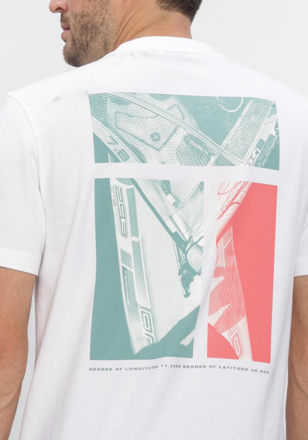 Witte BOSS ORANGE T-shirt TE_GROOVE - large