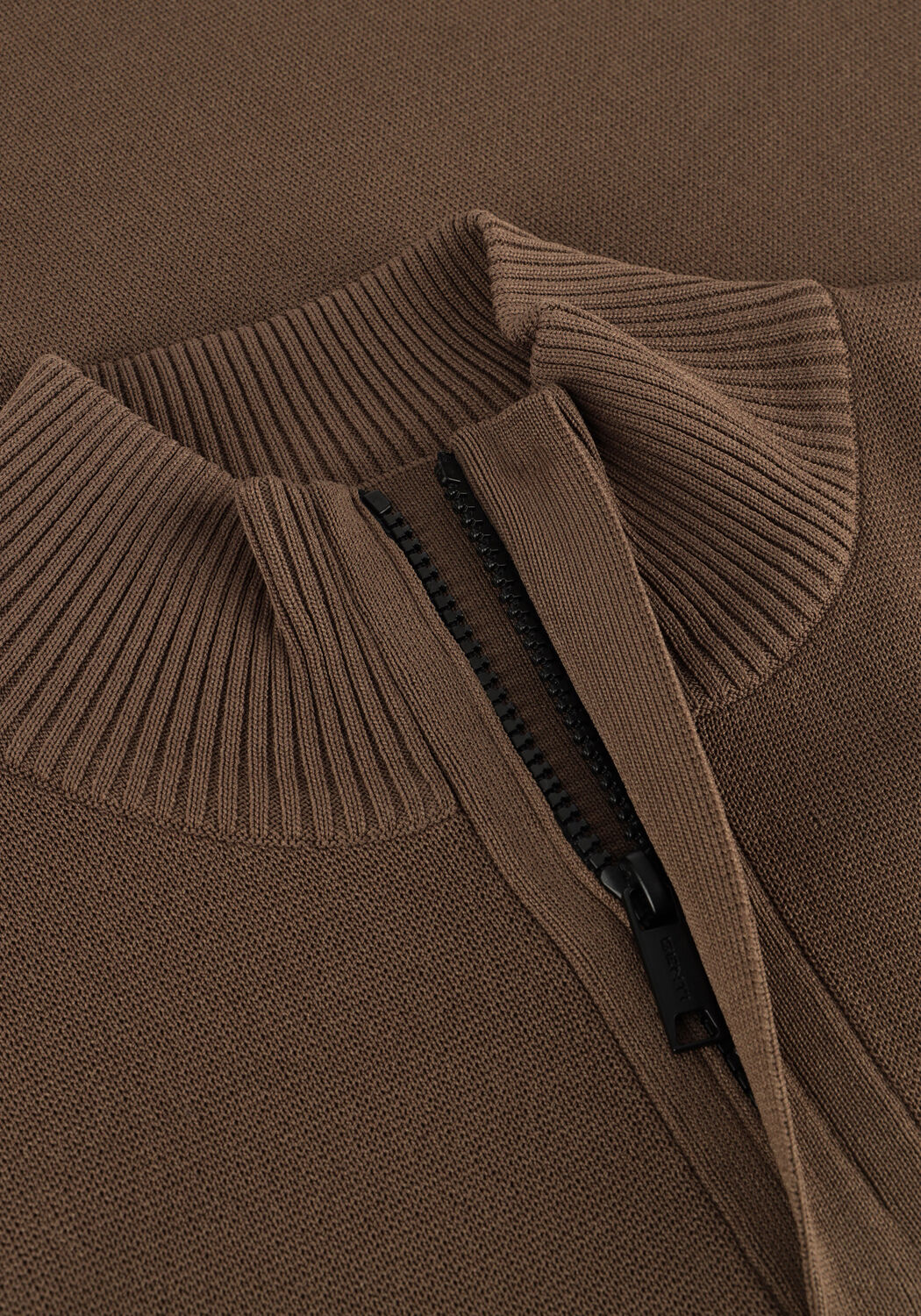 Bruine GENTI Trui TURTLE ZIP - large