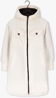 Witte BEAUMONT Teddy jas BOUCLE LONG HOODED JACKET