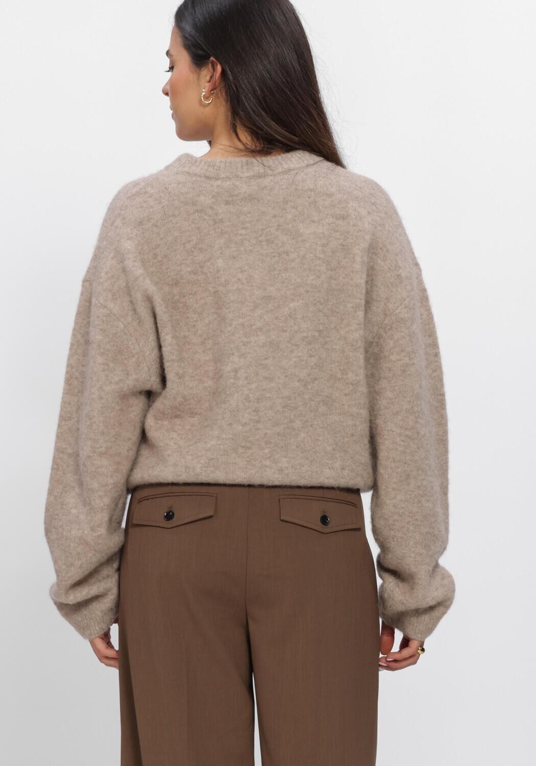 Beige SECOND FEMALE Trui VARANO KNIT PULLOVER - large
