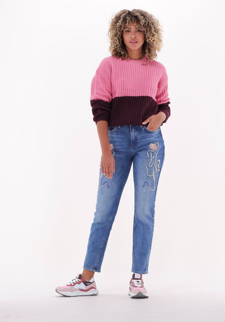 Roze SCOTCH & SODA Trui CHUNKY COLOUR BLOCK PULLOVER - large