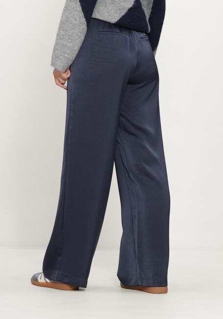 Donkerblauwe NEO NOIR Wijde broek EMMETT HEAVY SATEEN PANTS - large